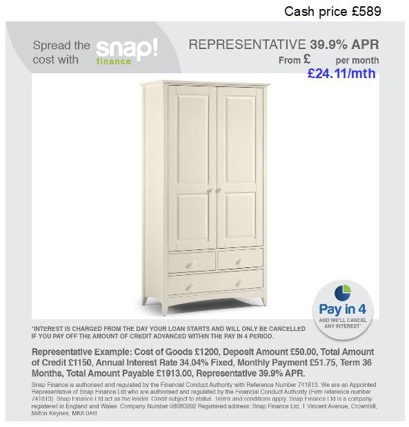 Cameo Combination Wardrobe Dial a Mattress
